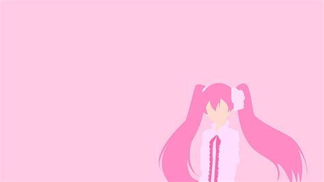 Minimalist Pink, pink minimalist anime HD wallpaper | Pxfuel