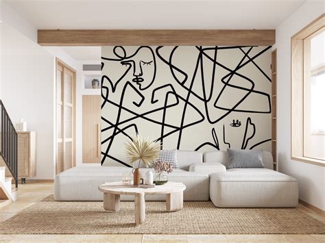 Abstract Black and White wallpaper Mural – It's my wall