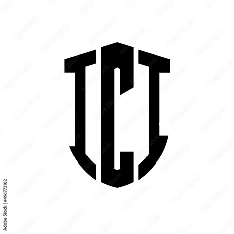 ICI letter logo design. ICI modern letter logo with black background. ICI creative letter logo ...