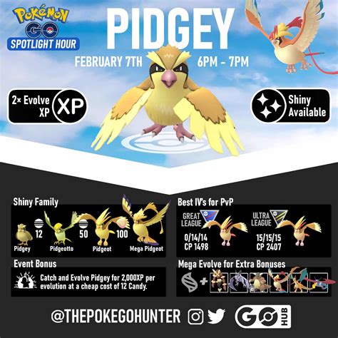 Pidgey Spotlight Hour (February 2023) | Pokémon GO Hub