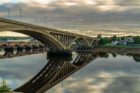 Bridges Over the River Tweed in Berwick-upon-Tweed, England, UK Stock Photo - Image of berwick ...