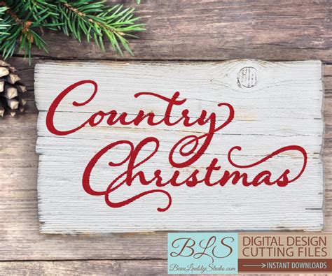 Country Christmas SVG Cutting File Christmas Clip Art Vinyl | Etsy