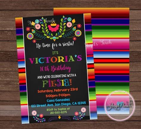 Fiesta Invitation, Fiesta Birthday Party Invitation, Mexican Fiesta Birthday Party Invit ...