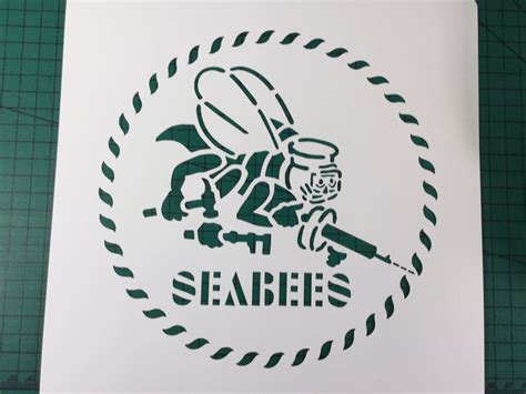 Seabees logo stencil | Stencils, ? logo, Military army