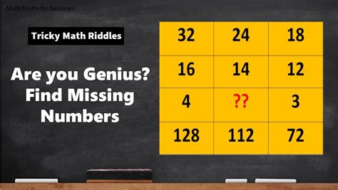 Math Riddles with Answers: Are you Genius? Find All Missing Numbers