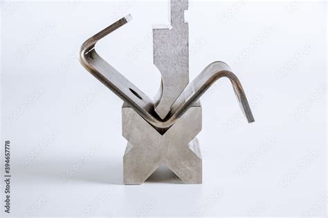 Sheet metal bending tool and equipment isolated on a white background ...