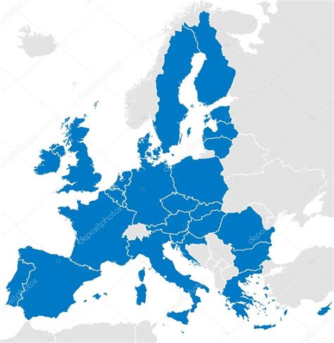 Mapa político de los países de la Unión Europea 2023