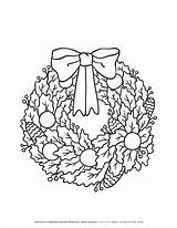 Coloring Pages Christmas Wreaths sketch template