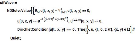 Solve a Wave Equation in 2D: New in Mathematica 10