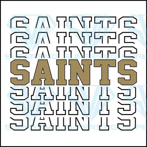 Saints Mirrored Word Svg New Orleans Saints Cricut Files Saints Logo Svg New Orleans Saints Logo ...