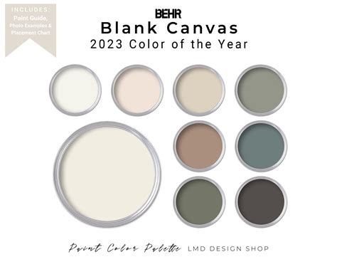 Behr Blank Canvas Paint Palette 2023 Color of the Year Whole - Etsy