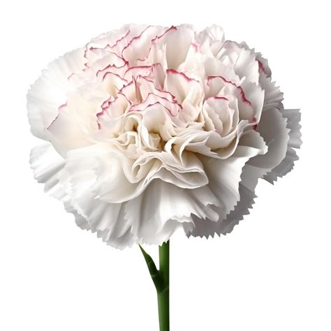 Premium AI Image | White carnation flower isolated on white background