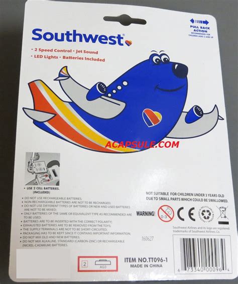 Southwest Airlines Heart Livery Pullback Plane with Lights & Sound ...