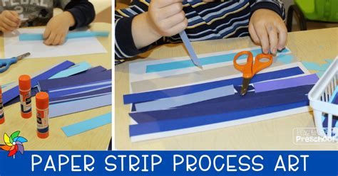 Paper Strip Process Art Project for Preschoolers