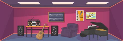 Premium Vector | Cute and nice design of Music room and interior ...