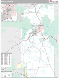 Santa Fe County, NM Wall Map Premium Style by MarketMAPS