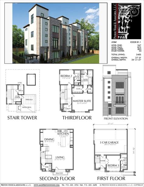 Modern Townhouse Design, Brick Row House, New Town Home Development