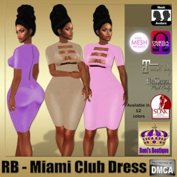 Second Life Marketplace - RB - Miami Club Dress - White (wear to unpack)