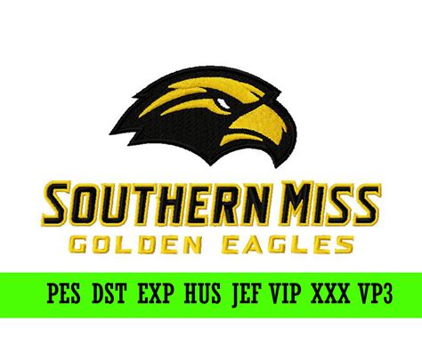 Southern Miss Golden Eagles logo machine embroidery design – SVG Shop