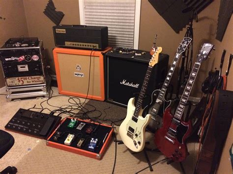 Guitar & pedal setup up | Guitar, Guitar rig, Guitar collection