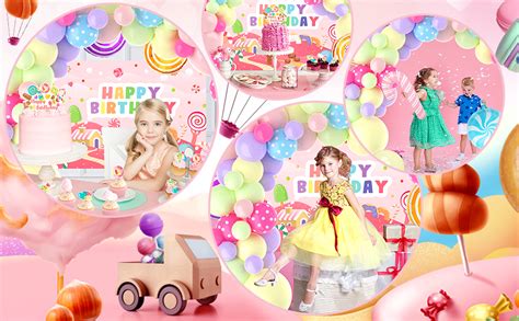 Amazon.com: Candy Birthday Party Decorations, 76 PCS Sweet Candyland Balloon Garland Set for ...