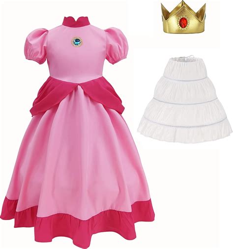 Girls Super Mario Deluxe Princess Peach Costume | ubicaciondepersonas.cdmx.gob.mx