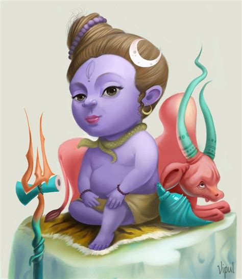 Bal Shiv Baby Shiva | Lord ganesha paintings, Shiva art, Lord shiva ...