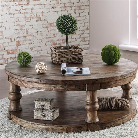 Rustic Light Wood Coffee Table - canvas-broseph