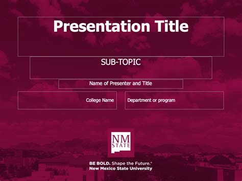 Presentation Templates | New Mexico State University - BE BOLD. Shape ...