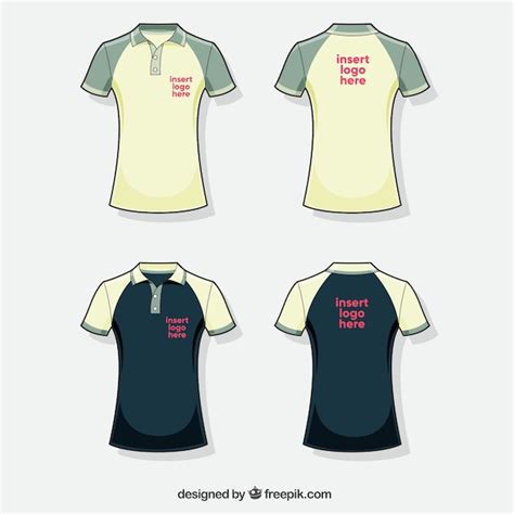 Polo shirt collection with different colors | Free Vector