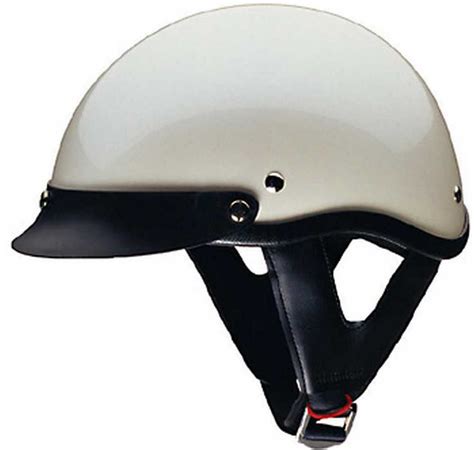 HCI Pearl White Motorcycle Half Helmet with Visor - ABS Shell 100-113 | eBay