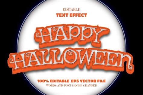 Premium Vector | Happy halloween text editable font effect