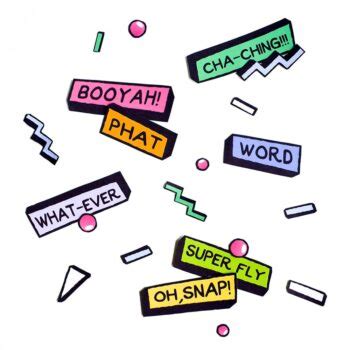 Free Printable 90s Slang Sticker Sheet - barley & birch