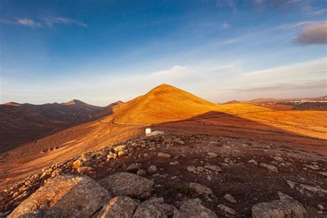 Premium Photo | Fuerteventura volcanoes panorama at sunrise