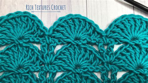 How to Crochet the Peacock Fan Stitch - YouTube