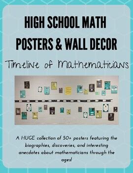 Timeline of Mathematicians | High school math classroom decorations, Math posters high school ...