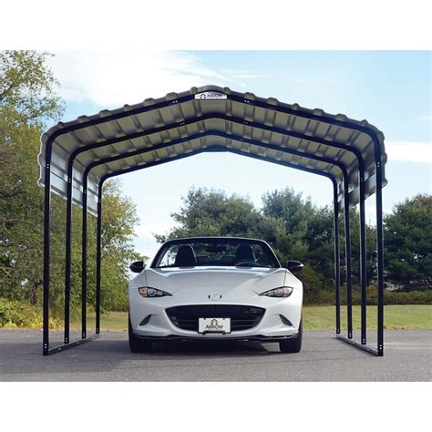 Arrow 10-ft W x 15-ft L x 7-ft H Eggshell Metal Carport in the Carports ...