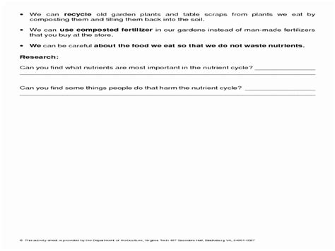 50 Nutrient Cycles Worksheet Answers