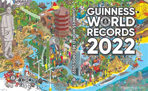 Guinness World Records 2022 Book Cover Illustration :: Behance