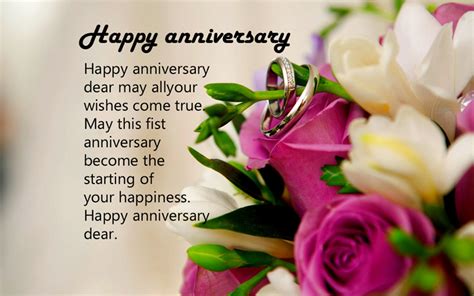 First Anniversary Wishes and Messages For Couples - WishesMsg