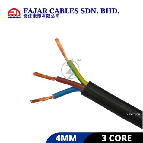 FAJAR 1.5mm 2.5mm 4mm TRS Rubber Flexible Cord Cable 3core 4core 5core ...