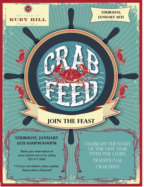 First Annual Crab Feed | The Club at Ruby Hill | Thursday, January 11, 2018