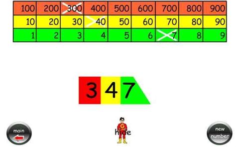 the numbers and symbols are displayed in this game