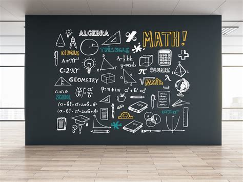 Graffiti Doodle Math Wall Sticker, Algebra Wall Art ,classroom Wall Decor-mathematical Graffiti ...