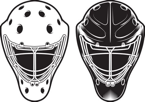 Goalie helmet. Hockey equipment isolated on white 7958943 Vector Art at ...