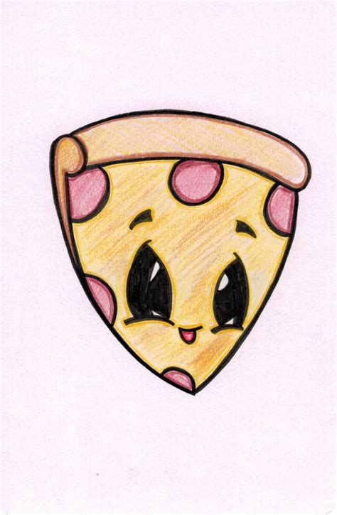 Pizza Cartoon | Art drawings, Drawings, Cute easy drawings