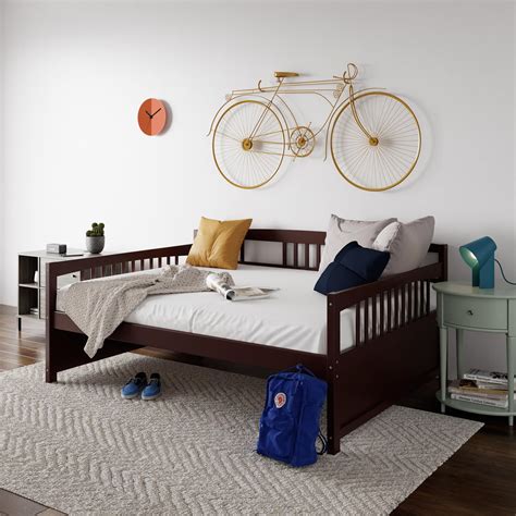 Teen Novogratz Blake Wood Daybed, Full Size Frame, Espresso - Walmart.com