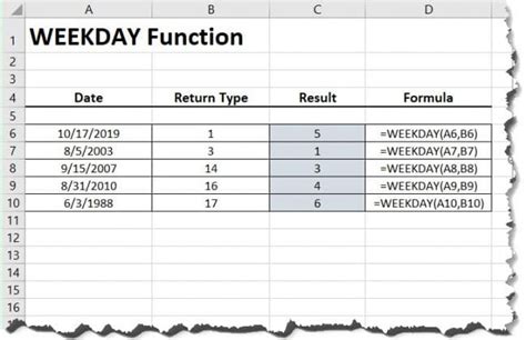 How to use the WEEKDAY Function in Excel - Excelbuddy.com