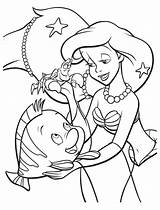 Cute Ariel And Flounder coloring Page  Download Print Or Color Online sketch template