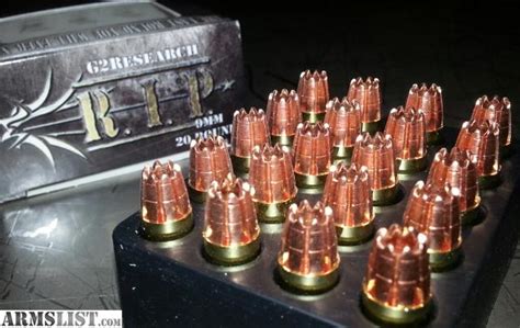 ARMSLIST - For Sale: G2R RIP Ammo 9mm R.I.P. 96gr.